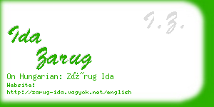 ida zarug business card